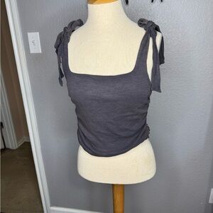 Gray Sleeveless Women's Top